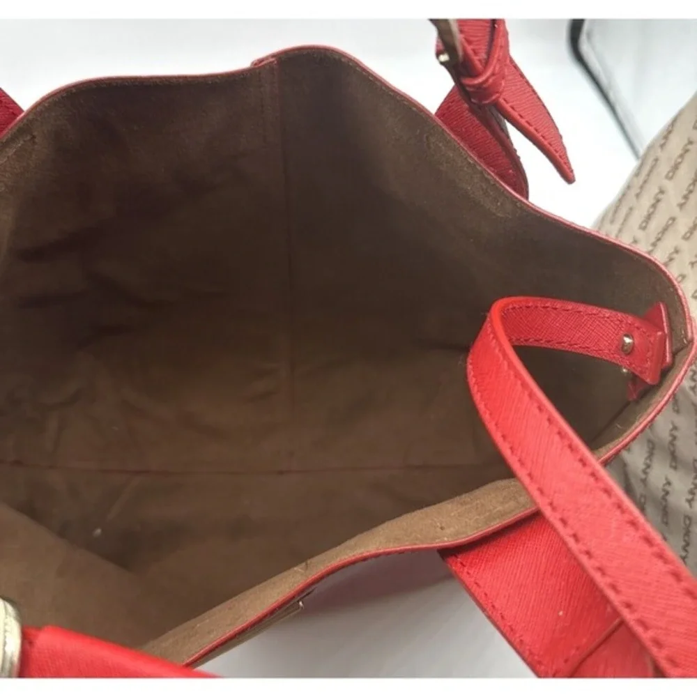 Dkny red saffiano